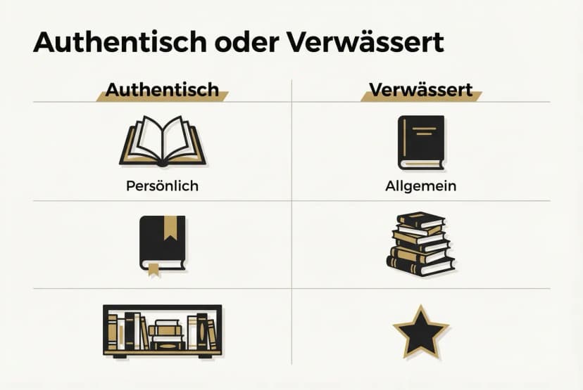 Vergleich: Konkrete Indikatoren, wie echte Stimme aussieht und welche Merkmale auf Verwässerung hinweisen, praktisch zum Erkennen und Verteidigen der eigenen Stimme.